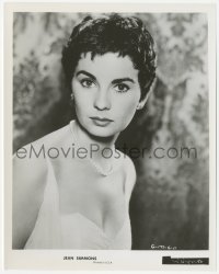 1t498 JEAN SIMMONS 8x10.25 still 1950s head & shoulders portrait with short hair & pearl necklace!