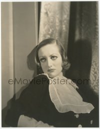 1t505 JOAN CRAWFORD deluxe 7.25x9.25 still 1933 modeling a grey tailored ensemble by Hurrell!