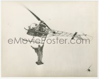 1t538 LA DOLCE VITA candid 7.5x9.5 still 1960 Fellini, great image of helicopter carrying statue!