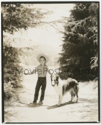 1t550 LASSIE 8x10 contact enlargement 1954 portrait of Jon Provost as Timmy with his beloved dog!