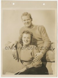1t571 LIKELY STORY 8x11 key book still 1946 real life husband & wife Bill Williams & Barbara Hale!