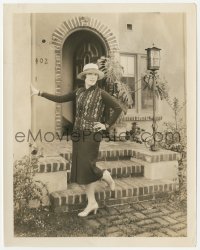 1t605 LOUISE FAZENDA 8x10.25 still 1925 modeling a smart sporty sweater suit outside her home!