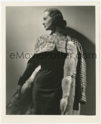 1t611 LULI DESTE 8.25x10 news photo 1930s wonderful portrait modeling fur cape by A.L. Schafer!