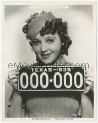 1t616 MADGE BELLAMY 8x10 still 1935 showing Texans what their new license plate will look like!