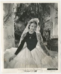 1t643 MARK OF ZORRO 8.25x10 still 1940 beautiful Linda Darnell in white lace bridal gown!