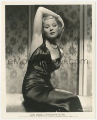 1t649 MARY CARLISLE 8x10 key book still 1937 full-length in sexy satin gown & pearl necklace!