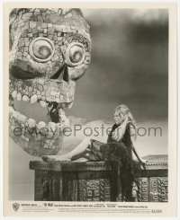 1t653 MASK 8.25x10 still 1961 great image of sexy female cultist on altar by wacky giant skull!