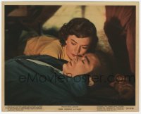 1t042 REBEL WITHOUT A CAUSE color 8x10 still #7 1955 c/u of young lovers Natalie Wood & James Dean!