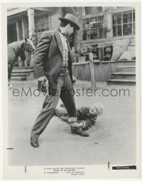 1t795 RIVER OF NO RETURN 8x10.25 still 1954 Marilyn Monroe on ground holding onto Calhoun's ankle!