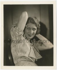 1t810 RUTH ETTING 8x10 still 1933 smiling portrait with her hands behind her head by Tom Collins!