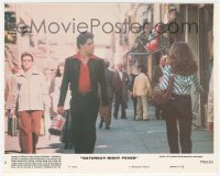 1t044 SATURDAY NIGHT FEVER 8x10 mini LC #5 1977 John Travolta staring at woman on street, disco!