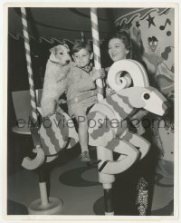 1t832 SHADOW OF THE THIN MAN candid 8.25x10 still 1941 Myrna Loy, Dickie Hall & Asta on carousel!