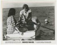 1t841 SHOCK WAVES 8x10.25 still 1977 zombie in water by Brooke Adams & Luke Halpin in row boat!