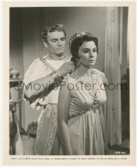 1t862 SPARTACUS 8.25x10 still 1961 Laurence Olivier tries to win slave girl Jean Simmons' love!