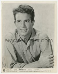 1t868 SPLENDOR IN THE GRASS 8x10.25 still 1961 head & shoulders portrait of young Warren Beatty!