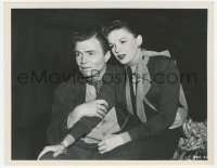 1t876 STAR IS BORN 8x10.25 still 1954 close up of worried James Mason & Judy Garland!