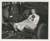 1t878 STATE OF THE UNION candid deluxe 8.25x10 still 1948 Katharine Hepburn relaxing between scenes!