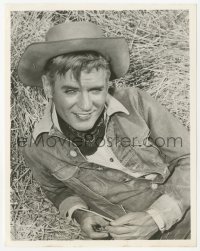 1t886 SUGARFOOT TV 7x9 still 1958 great smiling portrait of cowboy Will Hutchins, The Dead Hills!