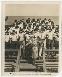 1t894 SWEETIE 8x10.25 still 1929 Nancy Carroll performing with crowd of guys in blackface masks!