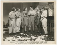 1t895 SWING PARADE OF 1946 8x10.25 still 1946 Three Stooges Moe, Larry & Curly by broken plates!