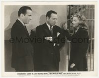 1t919 THEY DRIVE BY NIGHT 8x10.25 still 1940 Humphrey Bogart, George Raft & Ann Sheridan by jail!