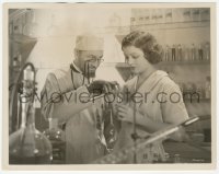 1t937 TOPAZE 8x10.25 still 1933 c/u of Myrna Loy holding test tube for doctor John Barrymore!