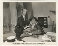 1t942 TWO AGAINST THE WORLD 8x10.25 still 1936 Hobart Cavanaugh puts hat on Humphrey Bogart's desk!