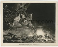 1t962 WELCOME DANGER 8.25x10.25 still 1929 Harold Lloyd plays guitar for Barbara Kent by campfire!