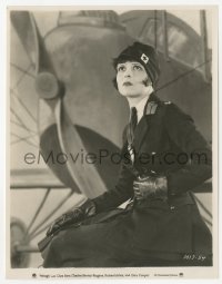 1t977 WINGS 7.75x9.75 still 1927 wonderful close up of solemn Clara Bow in full uniform by plane!