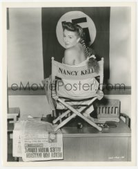 1t984 WOMEN IN BONDAGE candid 8.25x10 still 1943 Nancy Kelly in her personal chair by Nazi flag!
