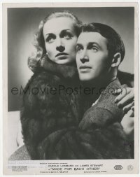 1t615 MADE FOR EACH OTHER English 8x10.25 still 1939 best c/u of Carole Lombard & James Stewart!