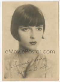 1t602 LOUISE BROOKS 5x7 fan photo 1920s incredible portrait with her trademark bobbed hair!