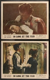 1w942 SO LONG AT THE FAIR 2 English LCs 1951 Terence Fisher, Jean Simmons & Bogarde!