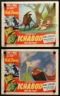 1w811 ADVENTURES OF ICHABOD & MISTER TOAD 2 LCs 1949 BING and WALT wake up Sleepy Hollow w/ a BANG!