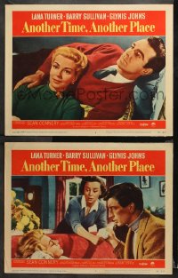 1w814 ANOTHER TIME ANOTHER PLACE 2 LCs 1958 sexy Lana Turner has an affair w/young Sean Connery!