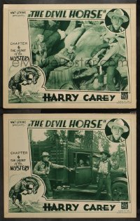 1w842 DEVIL HORSE 2 chapter 6 LCs 1932 Harry Carey & Darro, serial, The Heart of the Mystery!