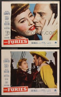 1w856 FURIES 2 LCs 1950 Barbara Stanwyck, Wendell Corey, Gilbert Roland, Anthony Mann directed!