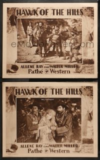 1w861 HAWK OF THE HILLS 2 LCs 1927 bad guys have Walter Miller, Frank Lackteen kidnaps Allene Ray!
