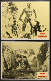 1w872 JASON & THE ARGONAUTS 2 LCs R1978 Armstrong, great special effects scenes by Ray Harryhausen!