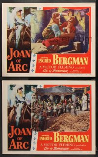 1w873 JOAN OF ARC 2 LCs 1948 cool images of Ingrid Bergman in the title role, Victor Fleming!