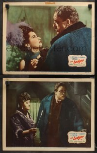 1w883 LODGER 2 LCs 1943 great images of Laird Cregar as Jack the Ripper and Sara Allgood!