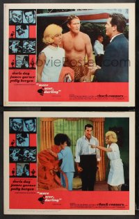 1w895 MOVE OVER, DARLING 2 LCs 1964 James Garner, Doris Day, Polly Bergen, Chuck Connors!