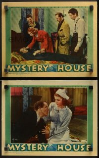 1w899 MYSTERY HOUSE 2 LCs 1938 detective Dick Purcell helps Ann Sheridan find her father's murderer!