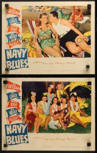 1w901 NAVY BLUES 2 LCs 1941 close up of Jack Oakie & Ann Sheridan + pretty native island girls!