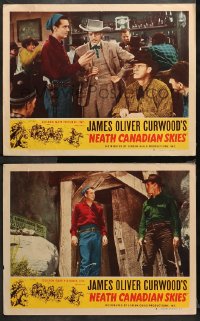1w902 NEATH CANADIAN SKIES 2 LCs 1946 Russell Hayden, Canadian Mountie cowboy western!