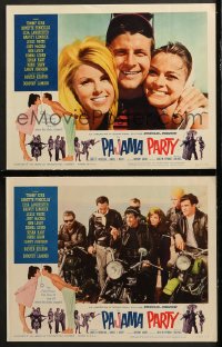 1w908 PAJAMA PARTY 2 LCs 1964 Annette Funicello, Kirk, Native American Buster Keaton in border!