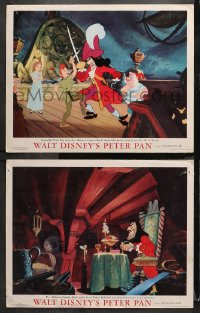 1w910 PETER PAN 2 LCs 1953 Walt Disney animated cartoon fantasy classic, great images!