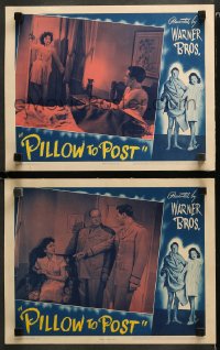 1w911 PILLOW TO POST 2 LCs 1945 great images of Ida Lupino & William Prince in Italy!