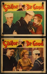 1w923 SAILOR BE GOOD 2 LCs 1933 great images of Navy man Jack Oakie & pretty Vivienne Osborne!