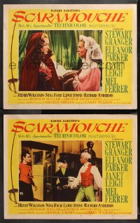 1w926 SCARAMOUCHE 2 LCs 1952 Stewart Granger, Eleanor Parker, Janet Leigh, Mel Ferrer!